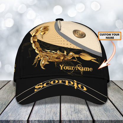 3D Classic Cap Scorpio Personalized Name Cap 303 Lasfour CA2388