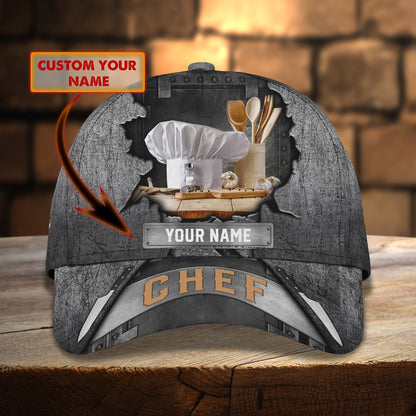 3D Classic Cap Personalized Name Cap Chef 07 Lasfour CA2367