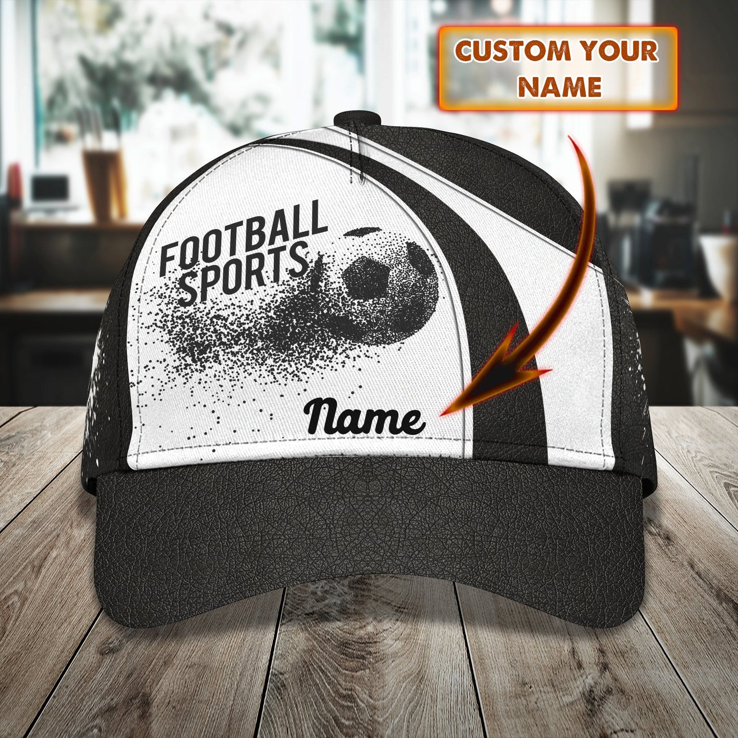 3D Classic Cap Soccer 2 Personalized Name Cap Dp369 Lasfour CA1315