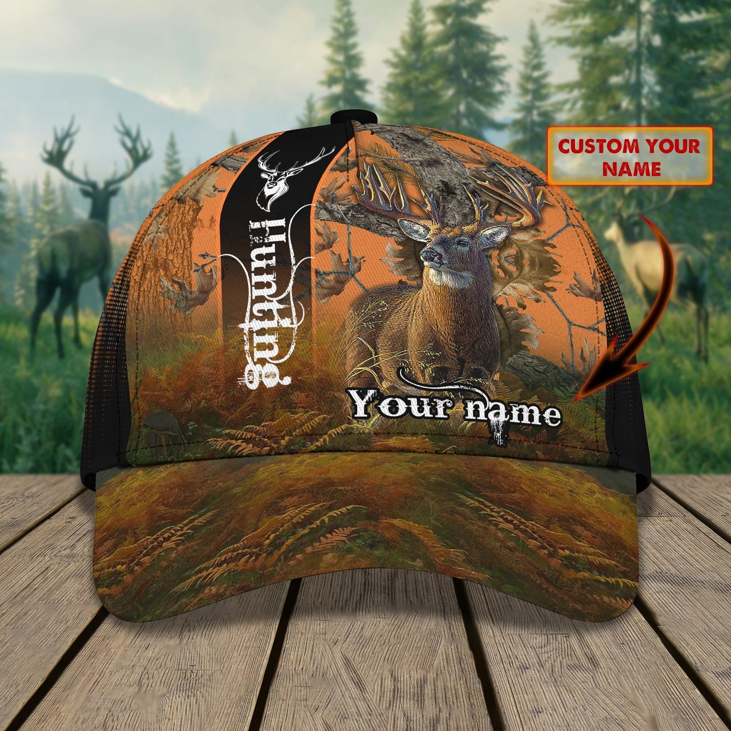 3D Classic Cap Hunting 03 Personalize Name Cap Lasfour CA1129