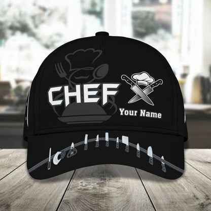 3D Classic Cap Tan Personalized Name Cap Chef12 Lasfour CA1889