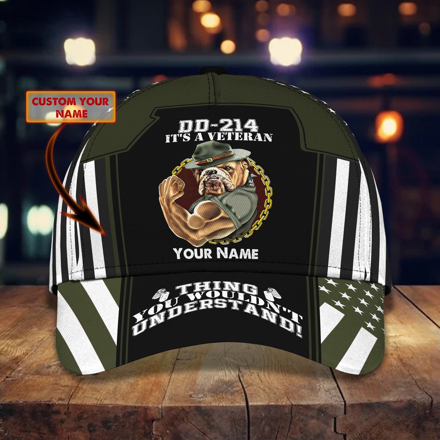 3D Classic Cap Namapersonalized Name Cap06 Veteran Lasfour CA1752