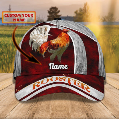 3D Classic Cap Rooster 04 Personalize Name Cap Lasfour CA1337