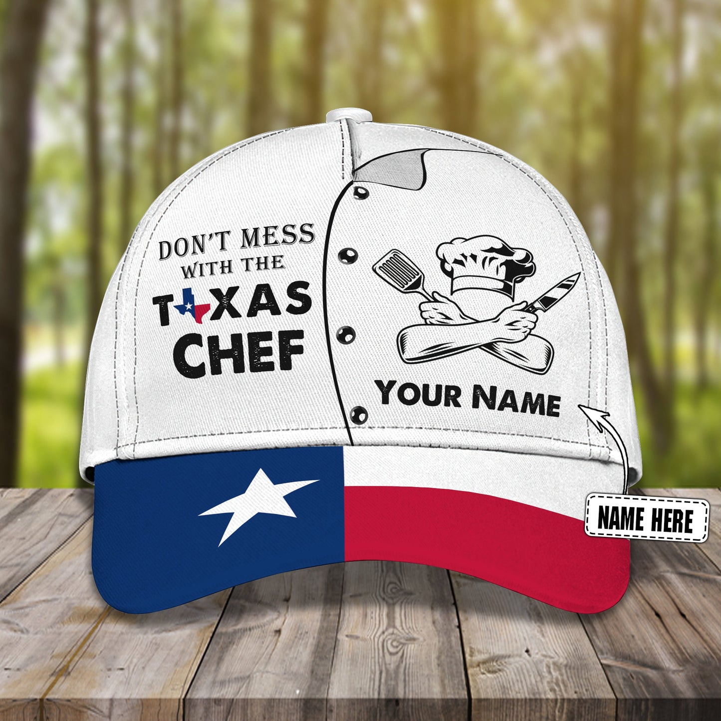 3D Classic Cap Namaclassic Cap Texas Chef Lasfour CA0931