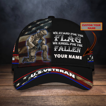 3D Classic Cap Veteran Personalized Name Cap 01 Lasfour CA2446