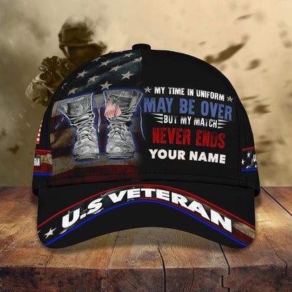 3D Classic Cap Veteran Personalized Name Cap 03 Lasfour CA2396