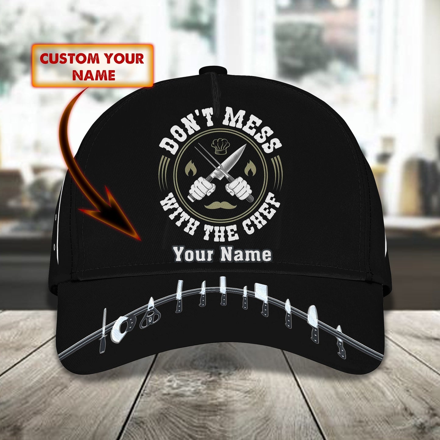 3D Classic Cap Personalized Name Cap Don'T Mess With Chef Lasfour CA2428