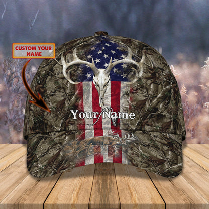 3D Classic Cap Deer Hunting 02 Personalize Name Cap Lasfour CA1375