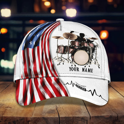 3D Classic Cap Drum Personalized Name Cap Nama1382 Lasfour CA2161