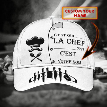 3D Classic Cap Personalized Name Cap Chef 06 Lasfour CA2258