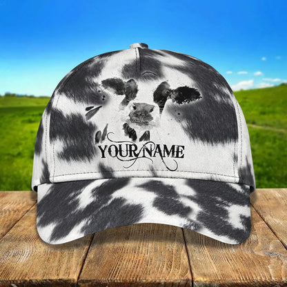 3D Classic Cap Cow Personalized Name Cap Lasfour CA1649