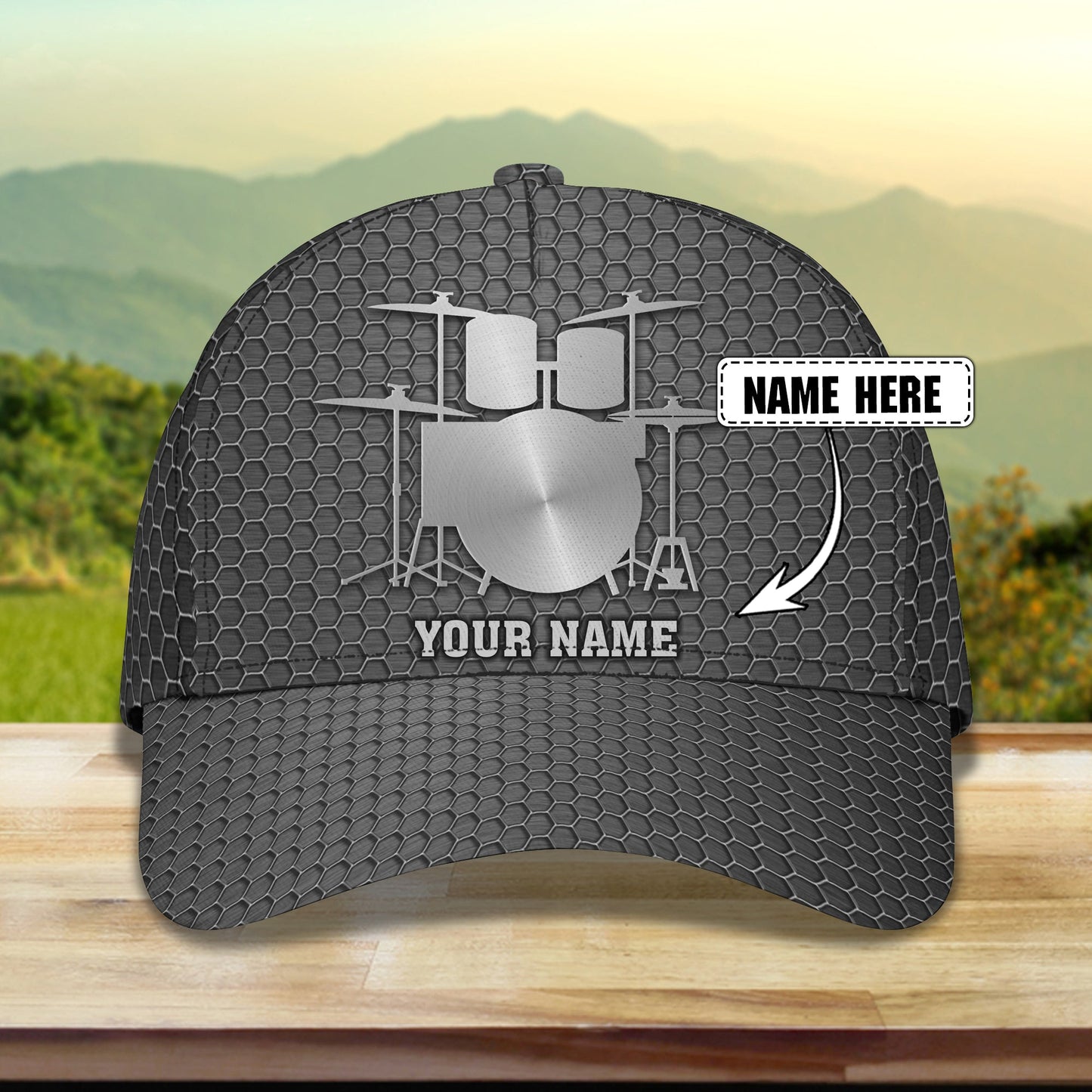 3D Classic Cap Drums Personalized Name Cap 35 Lasfour CA0985