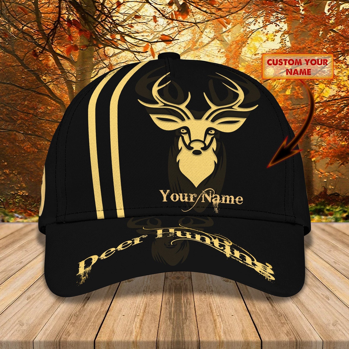 3D Classic Cap Deer Hunting Personalized Name Cap 86 Lasfour CA1443