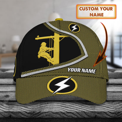 3D Classic Cap Linemanpersonalized Name Cap 131 Lasfour CA1861