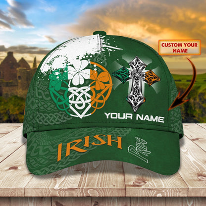 3D Classic Cap Irish Pride 01 Personalized Name Cap Lasfour CA2322