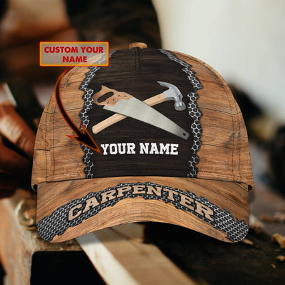 3D Classic Cap Carpenter Personalized Name Cap Lasfour CA2040