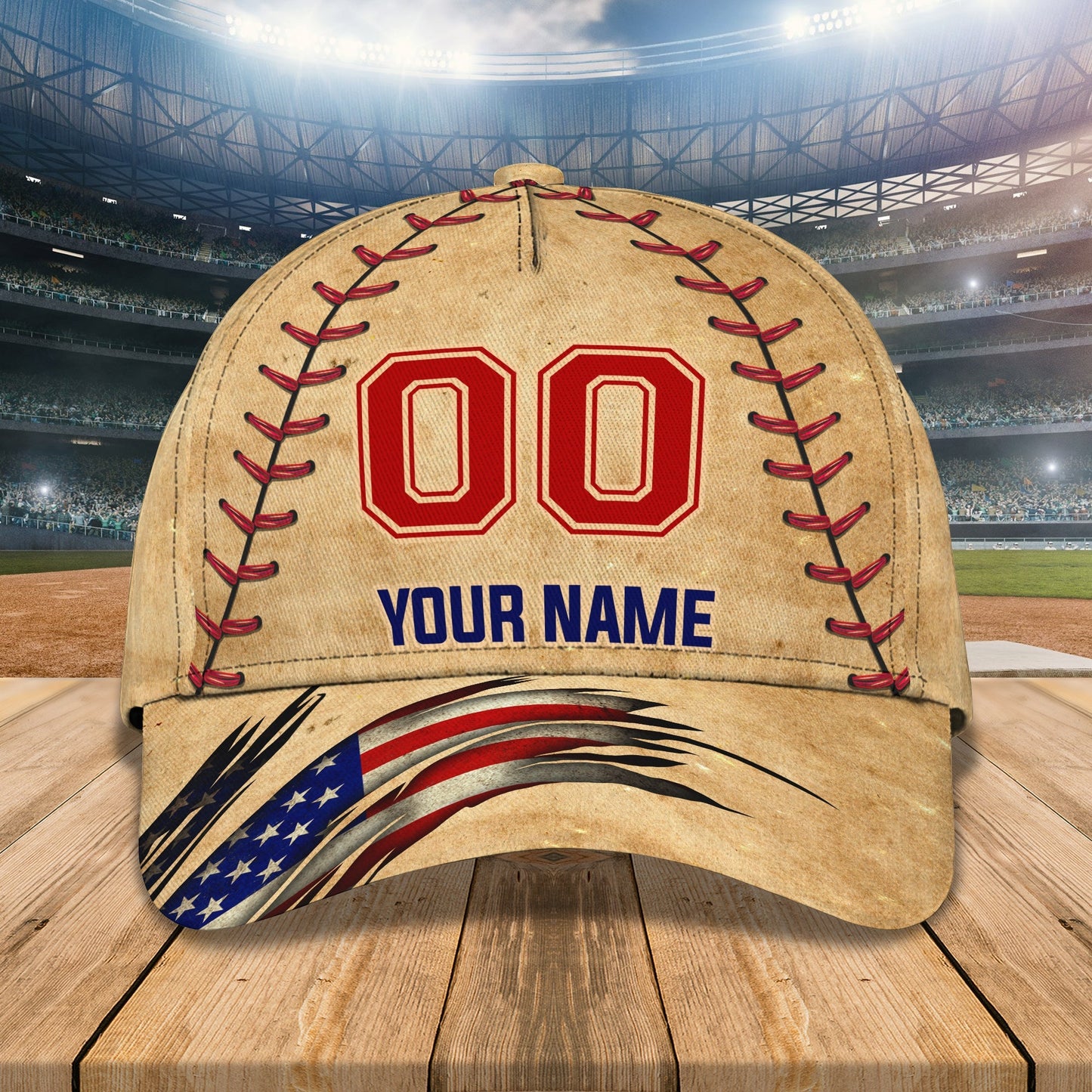 3D Classic Cap Baseball Personalized Name Cap 163 Lasfour CA0918