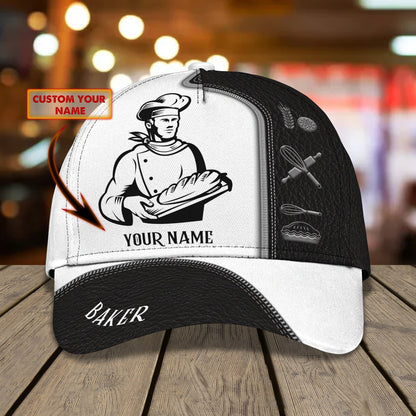 3D Classic Cap Personalized Name Cap Baker 01 Lasfour CA2360