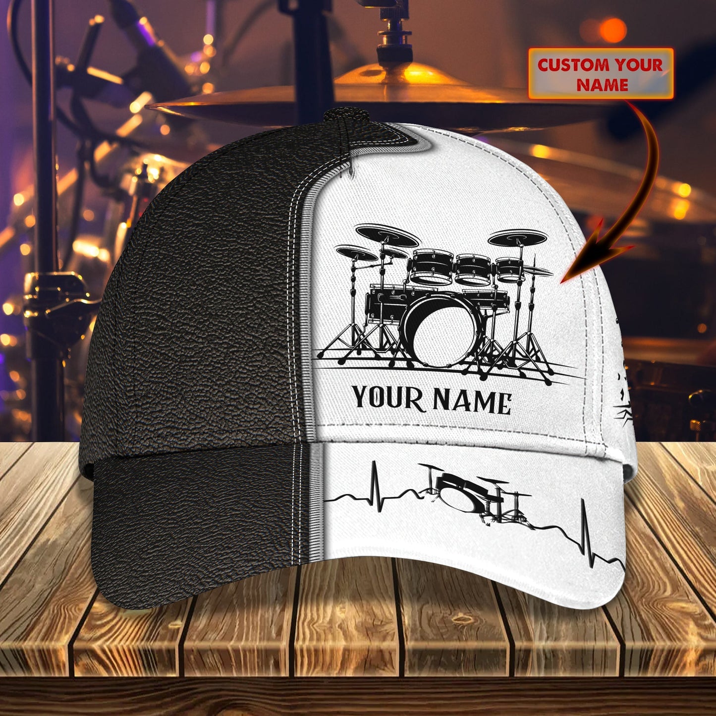 3D Classic Cap Drum Cap2 Personalized Name Cap Lasfour CA0880