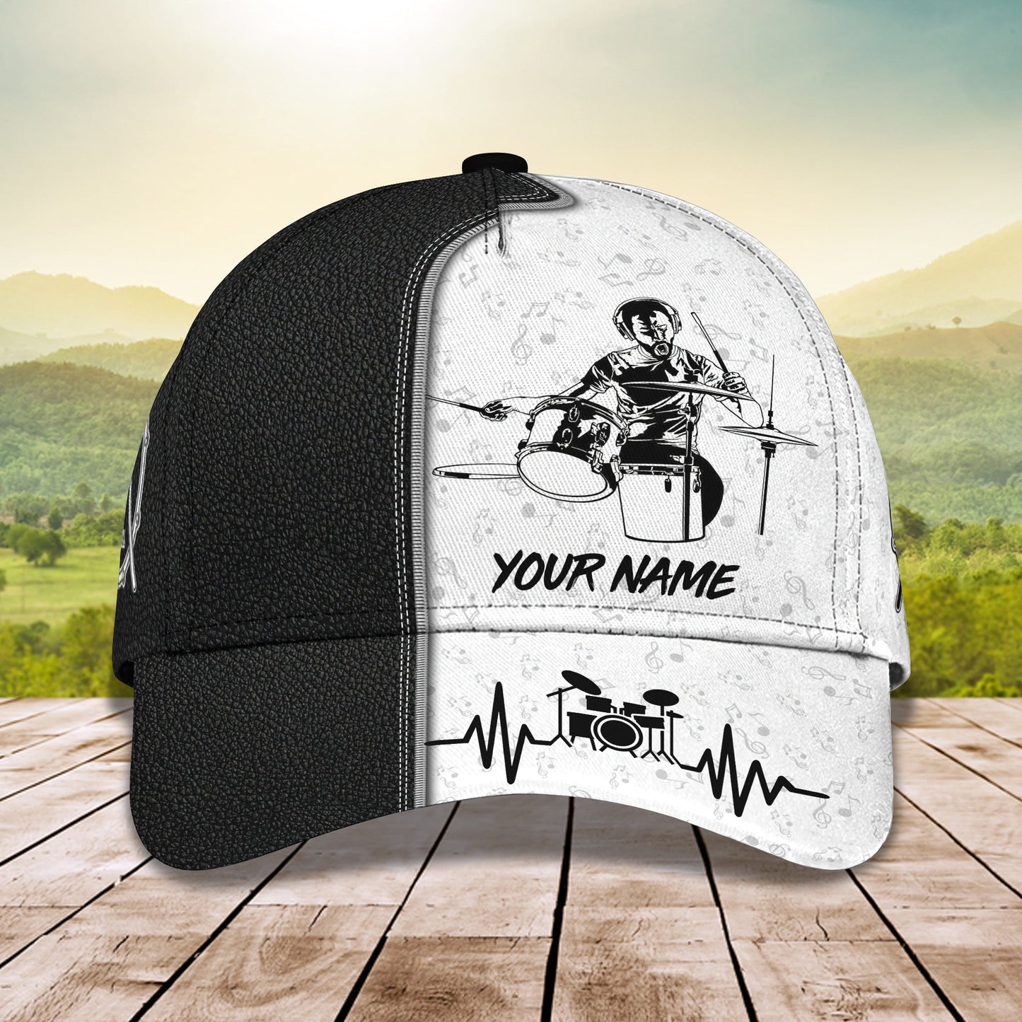 3D Classic Cap Drummer Personalize Name Cap 01 Lasfour CA0048