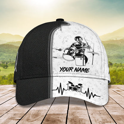 3D Classic Cap Drummer Personalize Name Cap 01 Lasfour CA0048