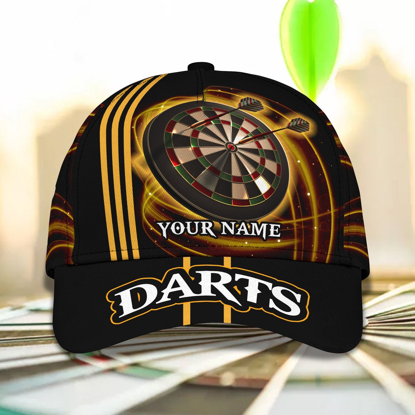 3D Classic Cap Darts Personalized Name Lasfour CA1508