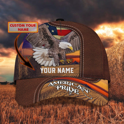 3D Classic Cap American Pride Personalized Name Cap Lasfour CA1661