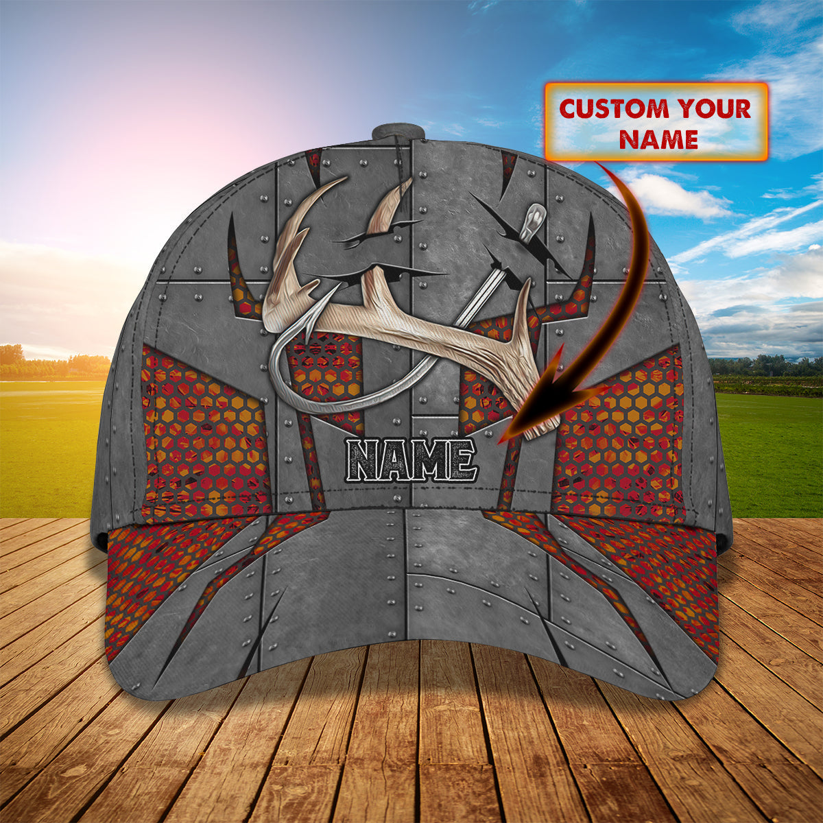 3D Classic Cap Hunting Personalized Name Cap lnp5 Lasfour CA1428