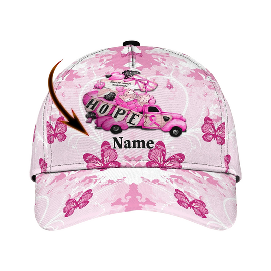 Breast Cancer Awareness Cap Hat, Butterfly Pink Hope Cap Hat, Breast Cancer Survivor Gifts CO1008