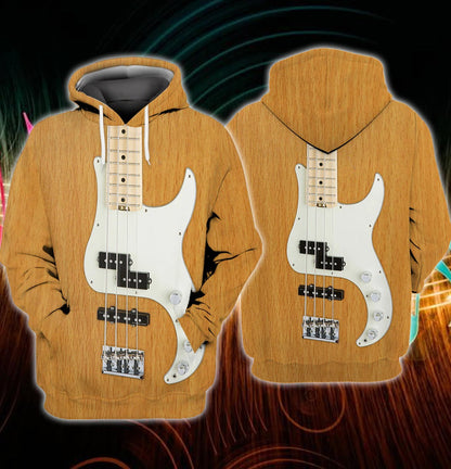 Sublimation Shirt For Guitar Bass Men Love Guitar 3D T Shirts Bass Guitar 3D Hoodie TO0181