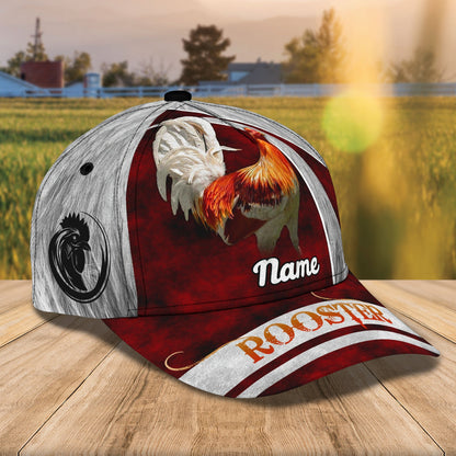 3D Classic Cap Rooster 04 Personalize Name Cap Lasfour CA1337