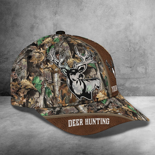 3D Classic Cap Deer Hunting 2 Personalized Name Cap Lasfour CA1374