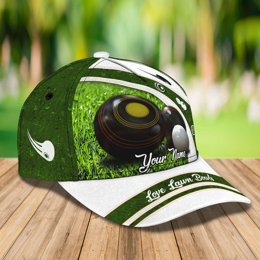 3D Classic Cap Lawn Bowls Personalized Name Cap Lasfour CA1733