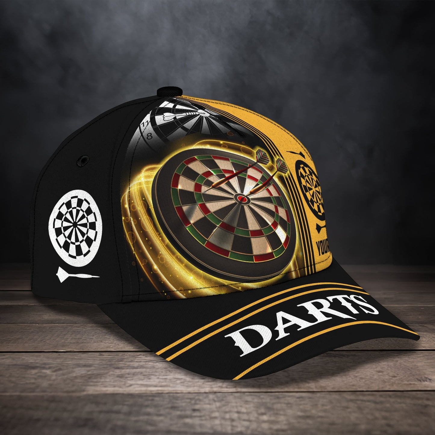 3D Classic Cap Darts 22 Personalized Name Cap Lasfour CA2125