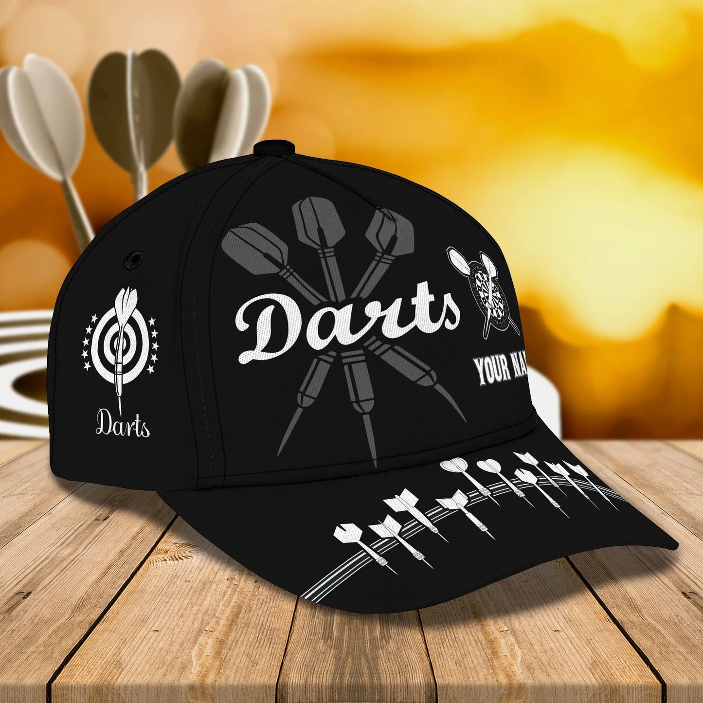 Custom Cool Dart Cap For Dart Boy Girl, Dart And Beer Baseball 3D Cap Hat, To Husband Darter Cap Hat CO0458