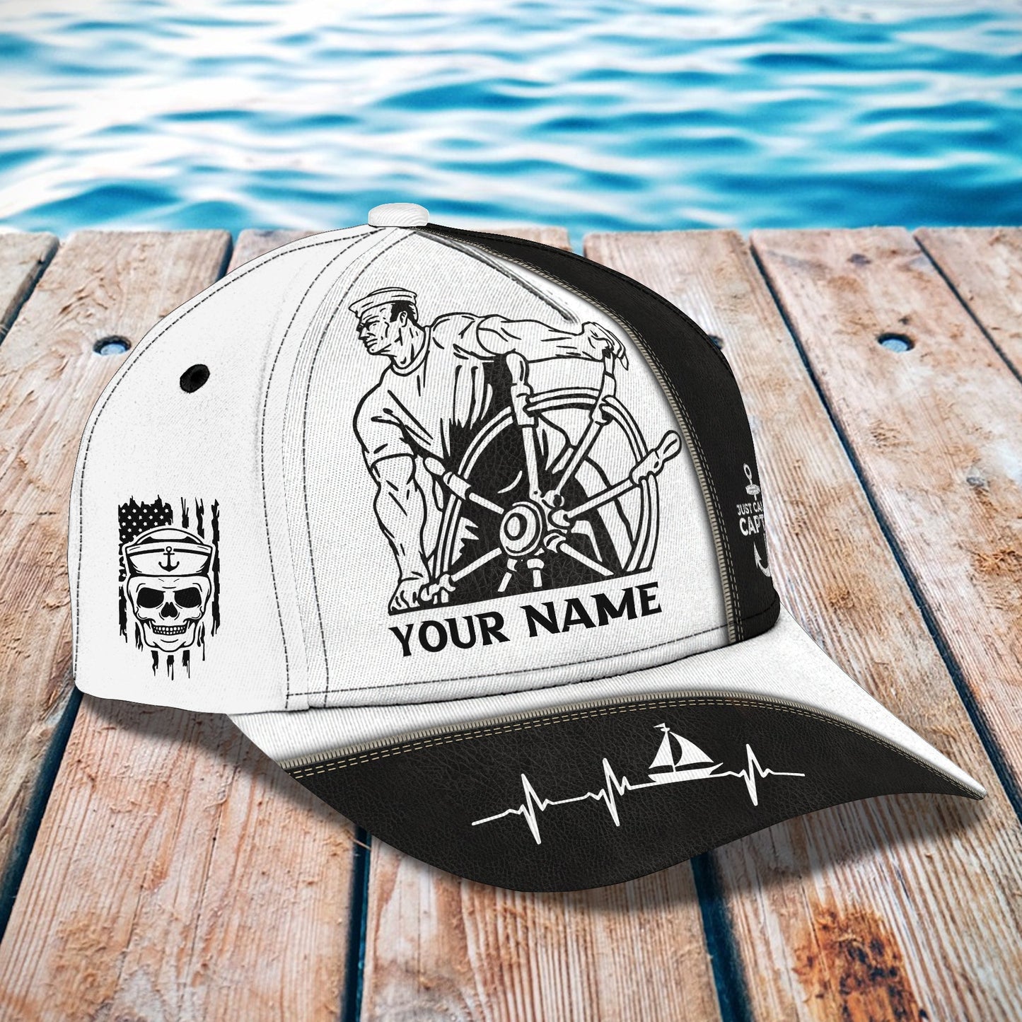 3D Classic Cap Sailor 01 Personalized Name Cap Lasfour CA1334