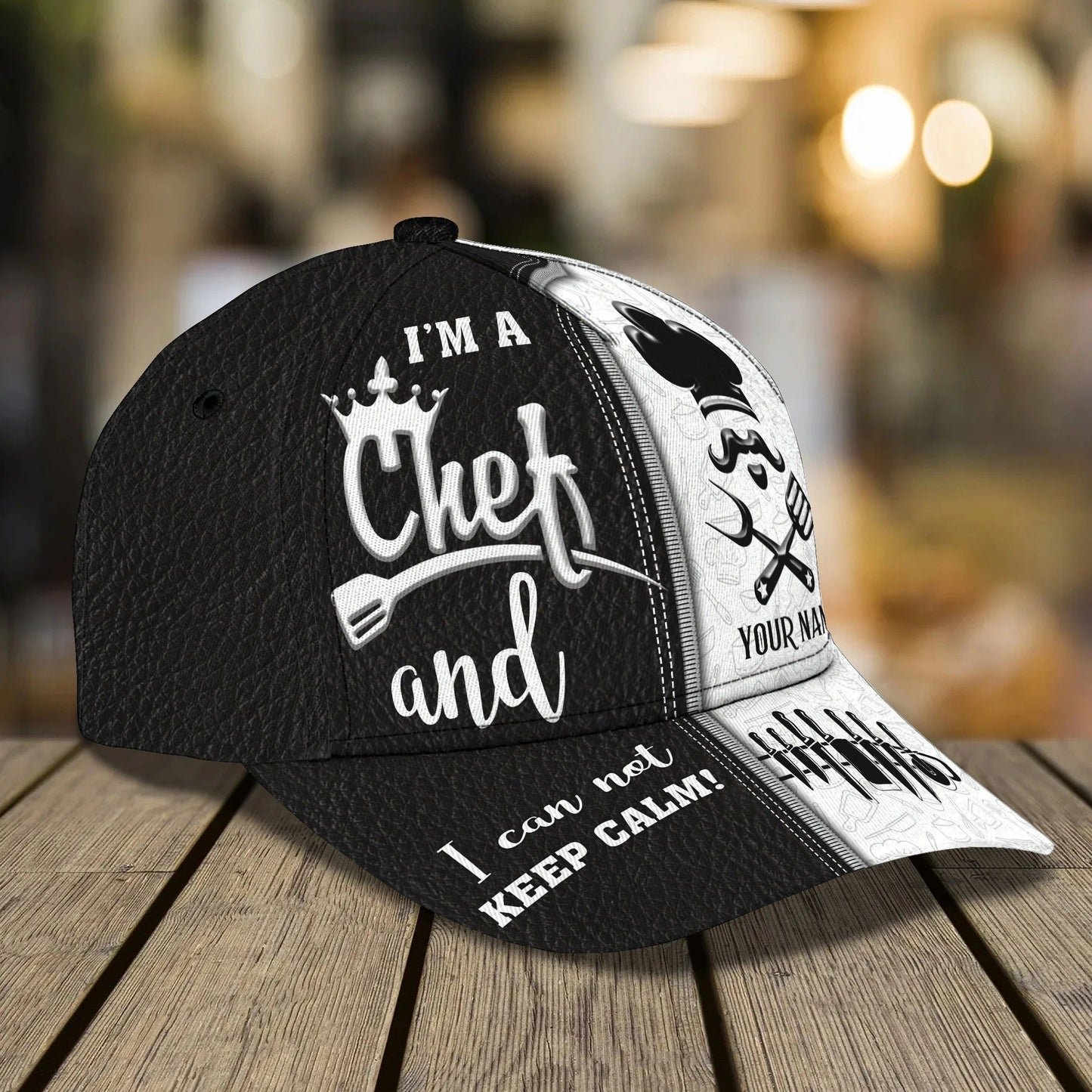 Personalized 3D Full Printed Chef Cap, Master Chef Birthday Present, Classic Cap Hat For Chef CO0396