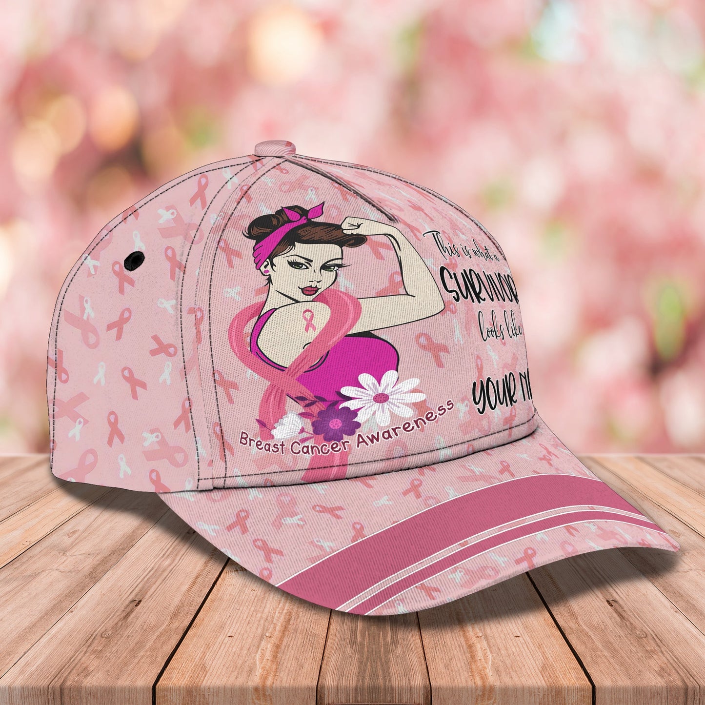 3D Classic Cap Survivor Look Like Personalized Name Cap Lasfour CA1441