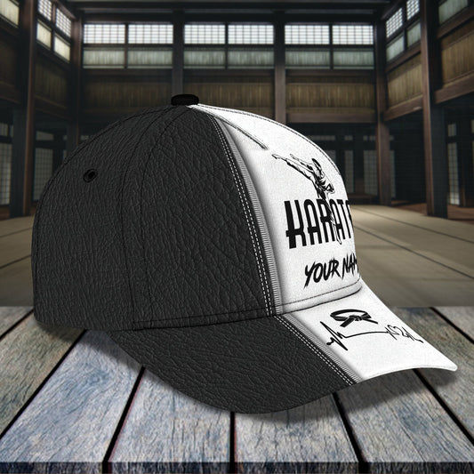 3D Classic Cap Karate Personalized Name Cap Lasfour CA1707