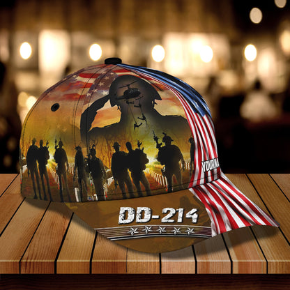 3D Classic Cap Personalized Name Cap21 Veteran Lasfour CA1877