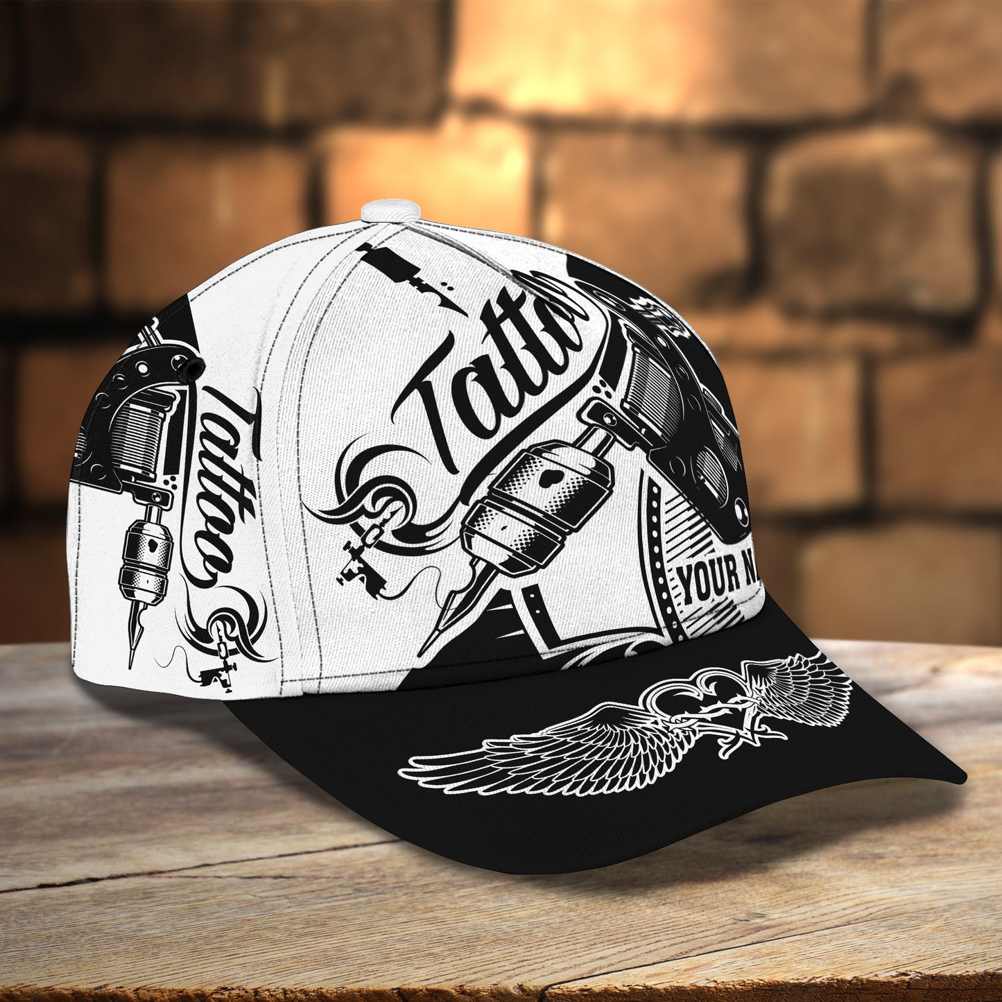 3D Classic Cap Tattoos Personalized Name Cap 79 Lasfour CA2067