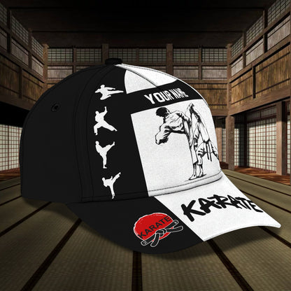 3D Classic Cap Karate Personalized Name Cap 120 Lasfour CA1476