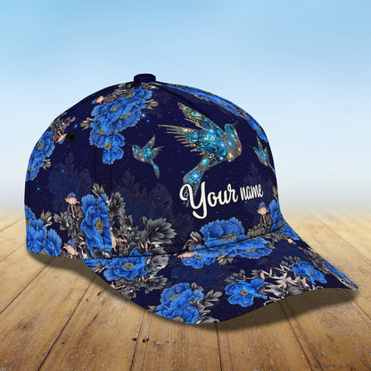 3D Classic Cap Hummingbird 2 Personalized Name Cap Lasfour CA1452