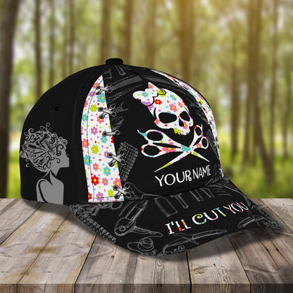 3D Classic Cap Hairstylist 01 Personalized Name Cap Lasfour CA0922