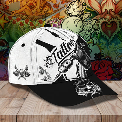 3D Classic Cap Tattoo Personalized Name Cap Lasfour CA2340