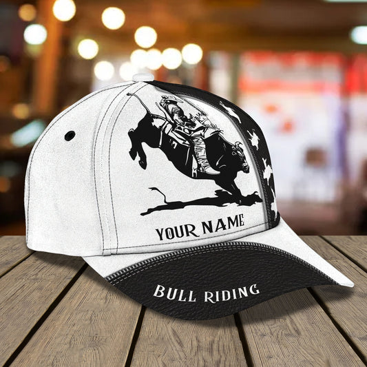 3D Classic Cap Bullriding Personalized Name Cap Lasfour CA1987