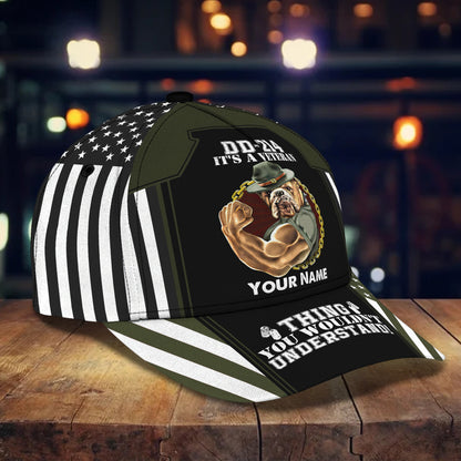 3D Classic Cap Personalized Name Cap06 Veteran Lasfour CA1726