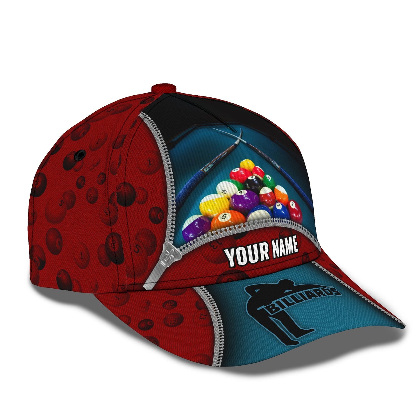 3D Classic Cap Billiard Personalized Name Cap 836 Lasfour CA2102