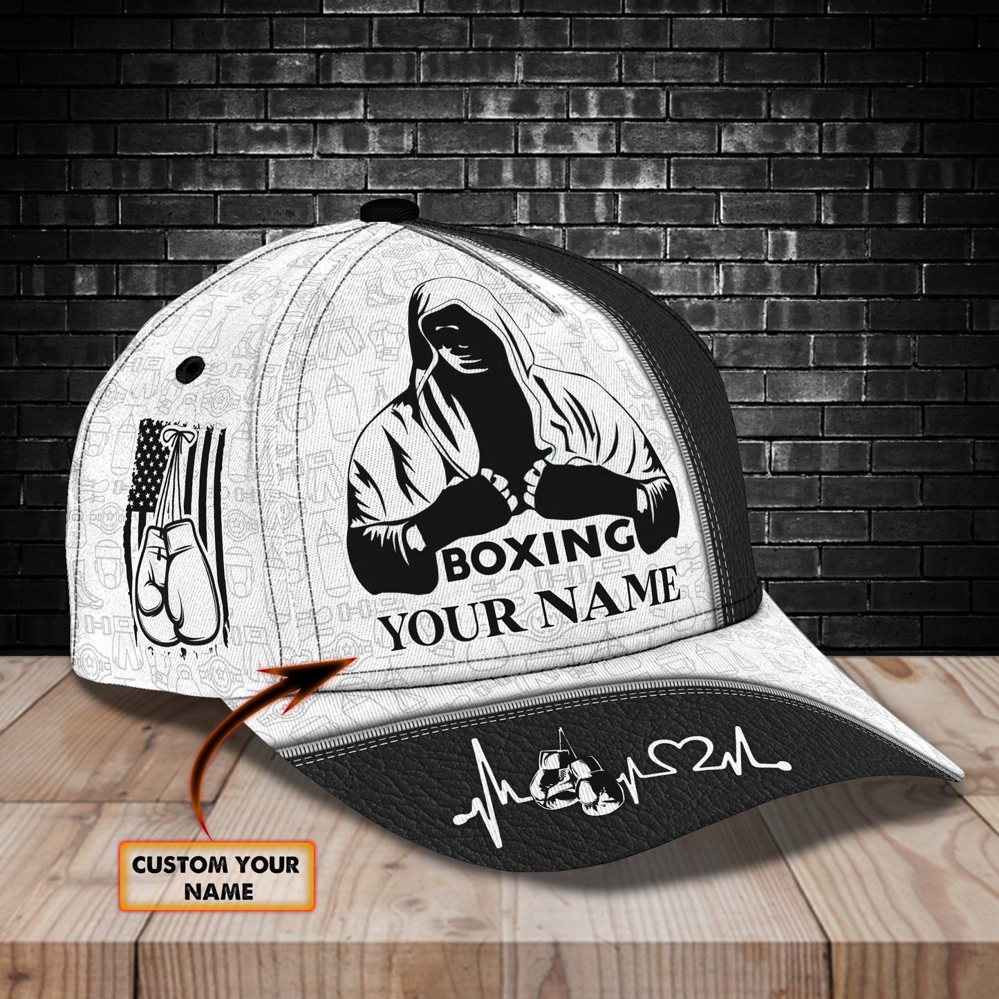 3D Classic Cap Boxing Personalize Name Cap01 Lasfour CA1168