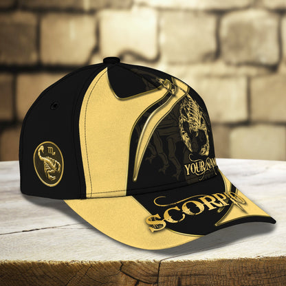 3D Classic Cap Scorpio Personalized Name Cap 19 Lasfour CA1571